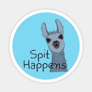 Cute llama spit happens Magnet
